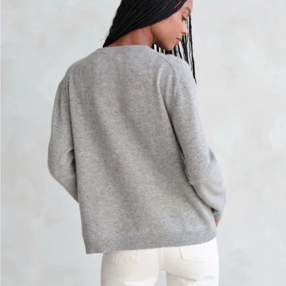 Jenni Kayne Cashmere Flynn Sweater in Grey - Picture 4 of 7
